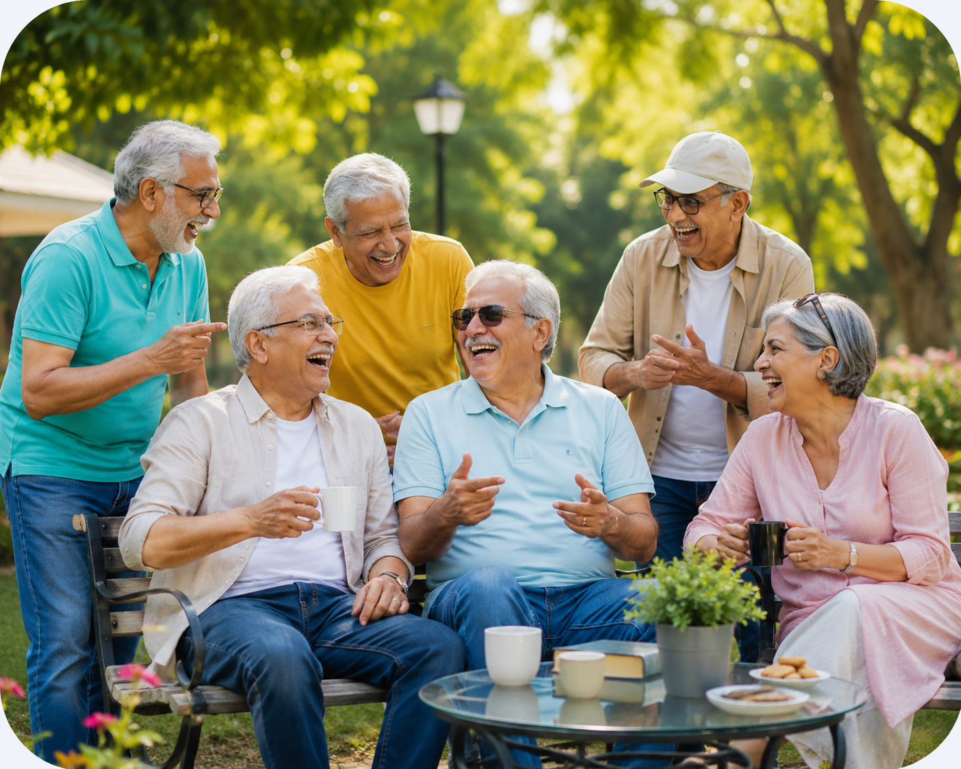 Seniors enjoying gardening