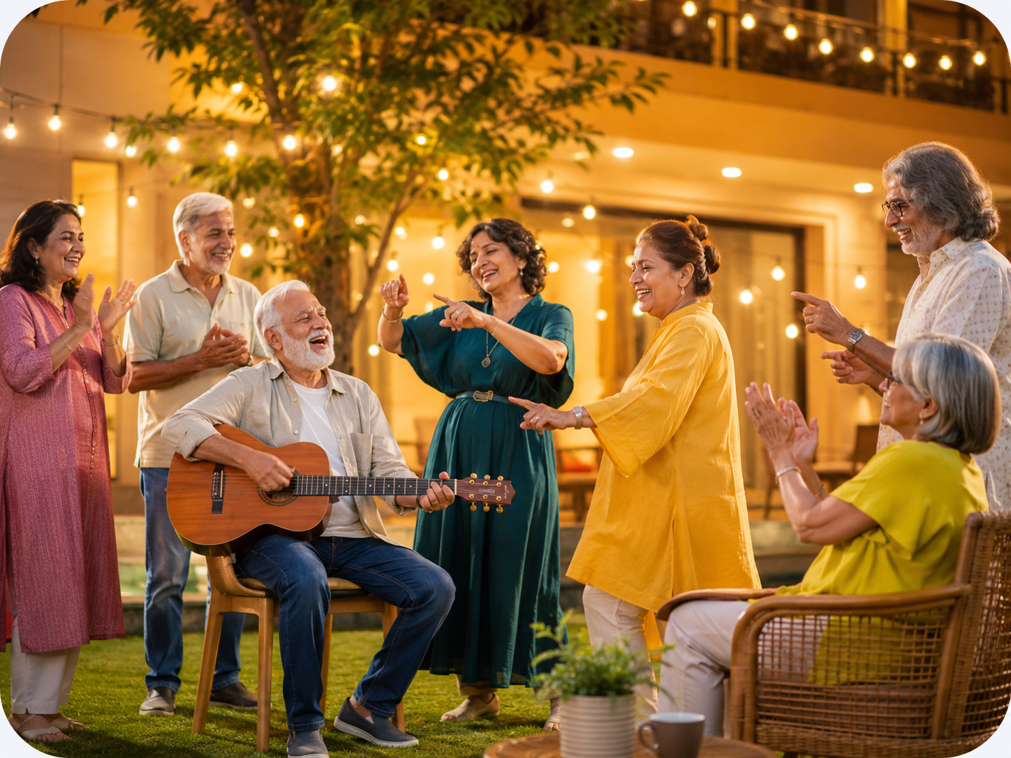 Seniors enjoying music